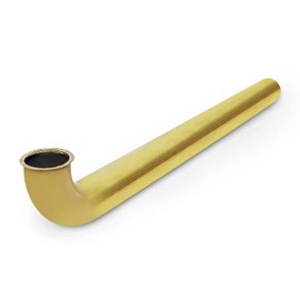Highcraft 1-1/2” x 18” Waste Arm Direct Connect Brass Waste Bend 17-Gauge for Bathroom Sink, Kitchen Sink, Utility Sink Tubular Drain Applications