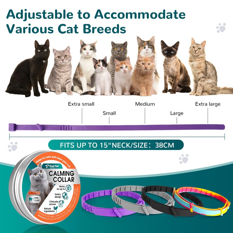 Trail Tail Calming Collar for Cats, Cat Calming Collars for