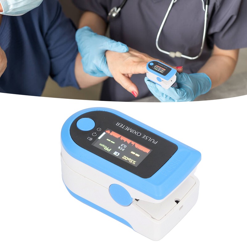 Fingertip Pulse Oximeter Digital Blood Oxygen Saturation Monitor with LED