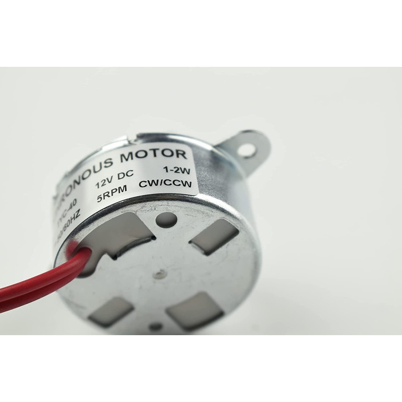 CHANCS Synchronous Motor TYC-40 AC 12V 5RPM CW/CCW Flat Shaft