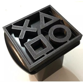 Triangle Square Circle X in 3D - 2 Inch Trailer Hitch Cover - Video Game Love