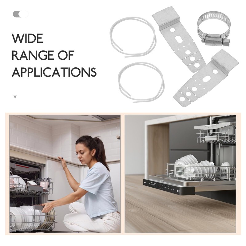 OSALADI Universal Mounting Bracket Dishwasher Dishwasher Mounting Clips Side Dishwasher