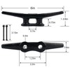 ORLANG 6 Inch Dock Cleats, Electrophoretic Coated Black Boat Cleats