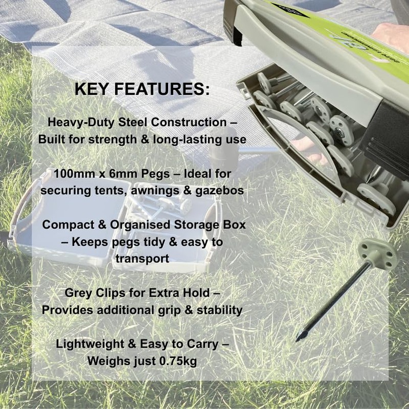 OLPRO Case of 15 Heavy-Duty Groundsheet Pegs