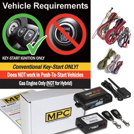 MPC Complete 1-Button Remote Start Kit Compatible with Mazda CX-7 2007-2012 (2) Extended Range Remotes