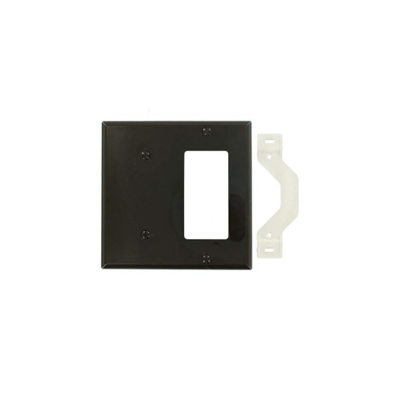 Leviton 2-Gang 1-Blank 1-Decora/GFCI Device Combination Wallplate, Standard Size, 80708,