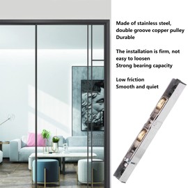 Tissting Stainless Steel Sliding Door Roller, Sliding Door Patio Door Roller Sliding Door Window Screen Double Wheels for Home Office