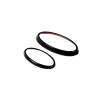 autotrim000 Gloss Black Front Rear Emblem Badge Logo Trim 2PCS