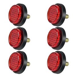 Pack of 6 Cat's Eyes Bicycle, Cat Eye Reflectors, Motorcycle Reflector, Rear Reflector, Motorcycle, Red Rear Reflector, Round, Available Tractor, Bicycle, Children's Bicycle, Electric Vehicle
