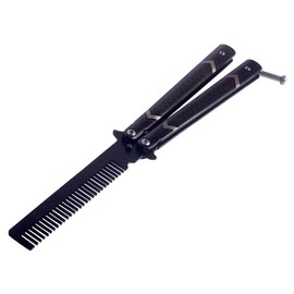 Andux Zone Practice Tool Flip Player Stainless Steel Comb Style Black CS/HDD07