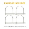 Pack of 4 Trailer Coupler Pin, Wire Lock Pin, 316