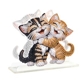 DCIDBEI Diamond Painting Napkin Holder 15 x 15 cm Diamond Painting Napkin Holder Paper Napkin Holder Towel Holder Napkin Dispenser for Dining Tables Picnic Tables Cat Tablecloth Dispenser