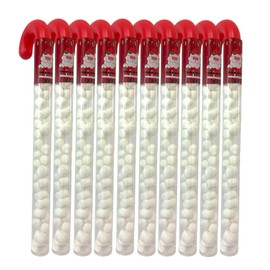 10 Pcs G-BOX Freeze Dried Candy Cane Tubes - Perfect Fun Christmas Candy & Stocking Stuffers! Freeze Dried Mini Marshmallows, Decorative Stocking Stuffer Candy Idea. (10 Mini Marshmallow Canes)