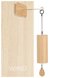 OLizee® Natural Bamboo Healing Wind Chime Decorative Meditation Chime Melodious Yoga Wind Chime Hand-Cranked Chord Wind Bell Zen Wind Chime for Home Decor Wind
