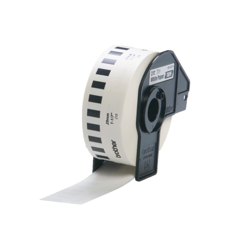 Brother DK-22210 Label Roll, Continuous Length Paper, Black on White,