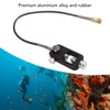 Diving Tank Refill Adapter with Gauge Hose Aluminium Alloy Durable