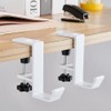 Desk Mount Bag Holder Hook Clamp, 2Pcs Clamp-On Under Desk