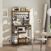 YATINEY Coffee Bar, Bakers Rack with Power Outlet, Large Microwave