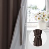 XWZO 100% Blackout Curtains 54 Inches Long with Tiebacks- Thermal