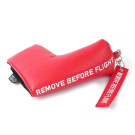 SHABIER Black Golf Head Cover with Red Remove Before Flight Design for Hybrid Club