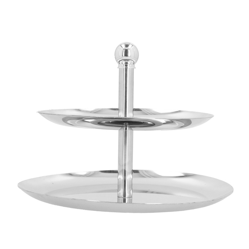 Fruit Tray Stainless Steel 2 Layers Multifunctional Durable Self Service
