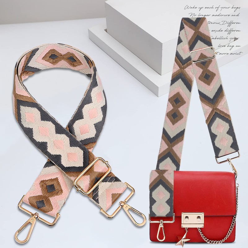 Wide Bag Strap, Adjustable Shoulder Strap, 5 cm Wide, Boho
