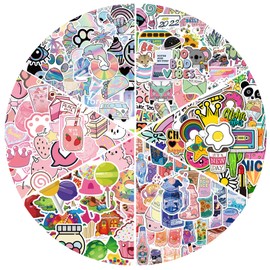 KITCHEN CHOICE Pegatinas Vinilo,300Pcs Cute Colorido Impermeable Calcomanias,Divertida Estampas para Termos Laptop Auto Monopatín Premios de Aula,Pegatinas Kawaii para Adolescentes Niñas Niños Adultos