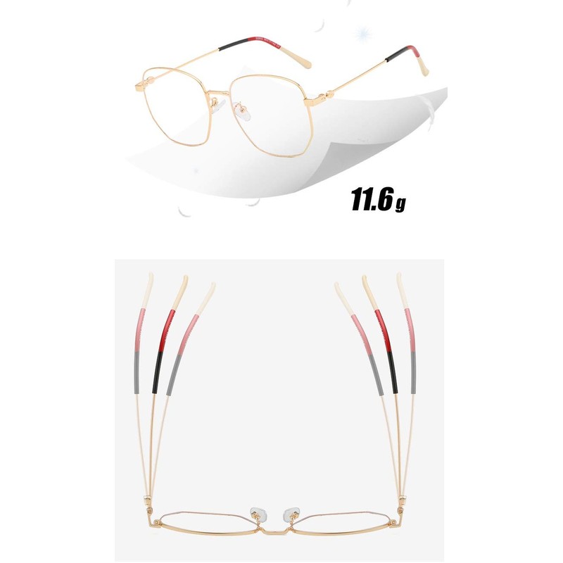 DAUCO Blue Light Filter Glasses Rectangular Glasses with Blue Light