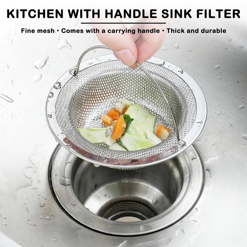 2 Pcs Sink Strainer, Kitchen Sink Strainer, Stainless Steel Sink
