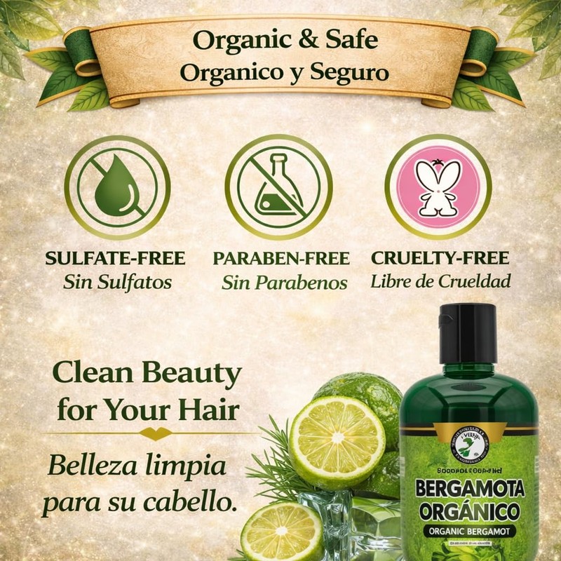 HIGH SUPREME Shampoo organic bergamot (16.9 fl oz) with aloe