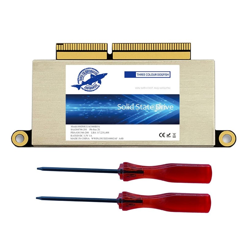 Dogfish 256GB SSD for MacBook NVMe PCIe Gen3x4 M.2, Internal