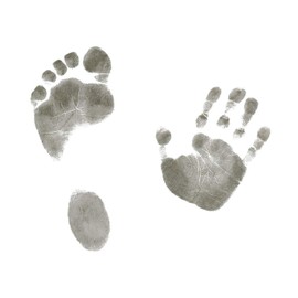 6 Magic Footprint Special Sets for Footprint and Handprint from Newborns, Babies and Toddlers to Adults (6 x Wipes / 32 x Special Paper)