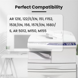 AR168NT AR152NT Black Toner Cartridge Compatible for Sharp AR-168NT AR-152NT for AR 121E 122 122E 122EN 151 F152 153E 156 157E 168 5012 5415 M150 M155 Printer Cartridge - 1 Pack AR-168NT Black Toner