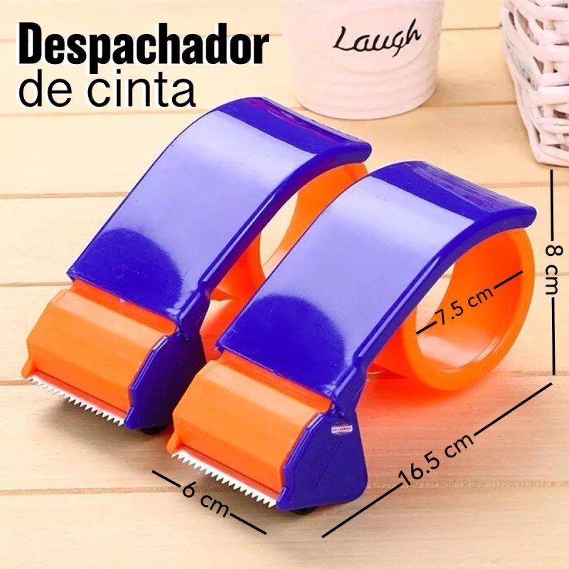 J.H. Company 2 Pz Despachador Cinta Canela Adhesiva Cortador Diurex