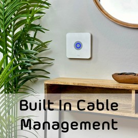 TwoUP Tech Wall Outlet Mount Kit (Outlet Replacement) for Ring Alarm Base Station Generation 1 & 2, Neat Install with Cable Management, Hide Messy Wires