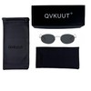 QVKUUT Retro Oval Metal Frame Sunglasses for Men and Women,