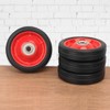 IHDYPPEW 4 Pack Rubber Wheel with Ball Bearing - 5
