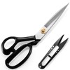 Left-Handed Fabric Sewing Scissors, 10 Inch Dressmaking Taior's Shears-Electroplated Finishing