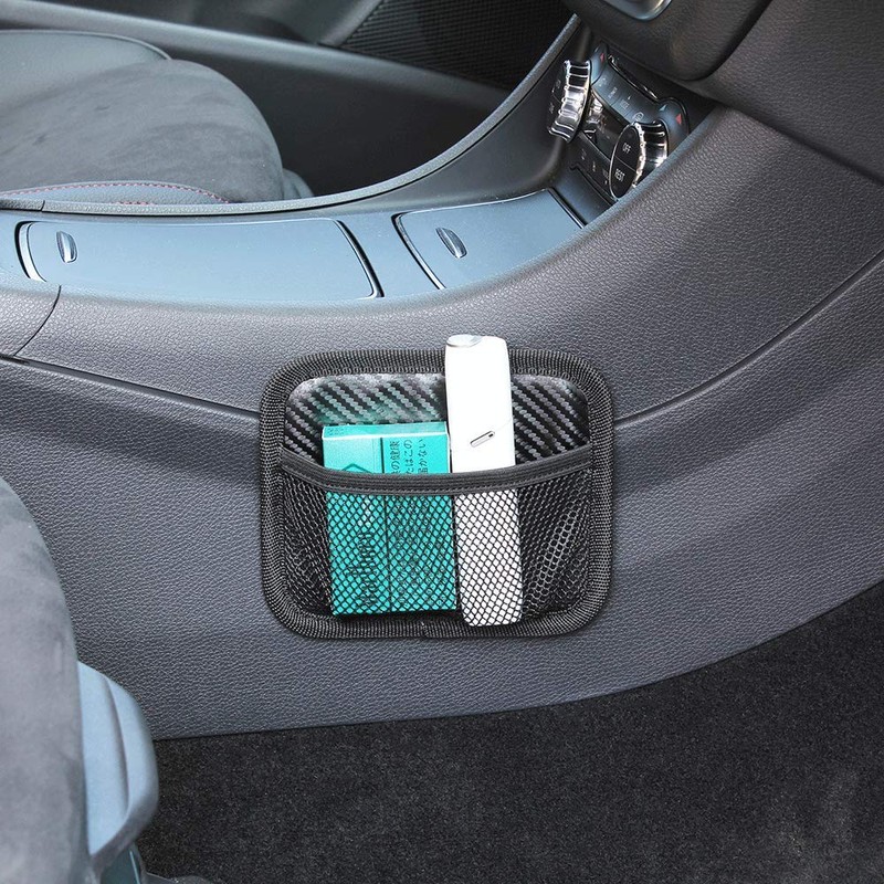 Napolex Fizz-1110 Carbon Style Mesh Pocket, Compact Size, Car Accessories,
