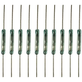 Reed Switch Glass Reed Contact, Reed Contact Closer, Plastic Reed Switch, Glass Reed Switch, Magnetic Induction Switch, (2 mm x 14 mm), Pack of 10