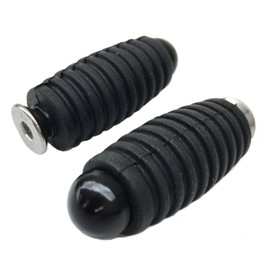 Archnote Motorcycle Shift Foot Brake Peg Change Pedal M6 Dual Use Step Bar Rubber Parts Repair Set of 2 Black