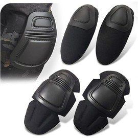 HANSTRONG GEAR Tactical Military Paintball Elbow Knee Pads Airsoft Combat Protective Set Black