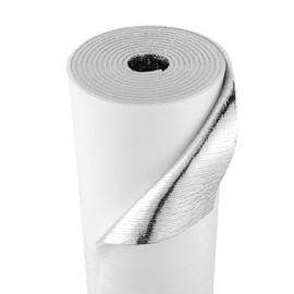 VEVOR Reflective Insulation Roll, 2 Car Garage Door Thermal Insulation Kit, 6mm 24 in x 18 ft, 4 Rolls Aluminum Foil EPE Foam Core Radiant Barrier, White PE Film Heat Shield for Garage Doors