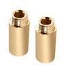 2 pieces 1/2 inch x 40 mm brass tap extension,