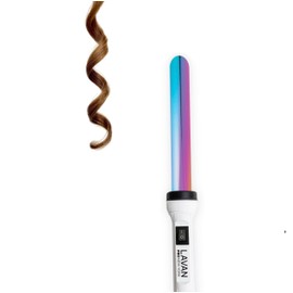 Curling Wand Ceramic Titanium with Glove | Titanium Curling Wand | Professional Hot Tool Curling Iron | Best Hair Curler Wand for Frizz Free Flawless Waves (1 inch 25mm Rainbow)