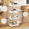 LLMRR 4 Tier Rolling Utility Cart with Drawer, Plastic Storage