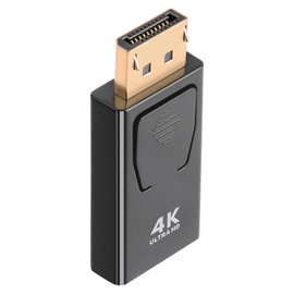 AXFEE DisplayPort to HDMI Adapter, 4K DP to HDMI Converter, DP Male to HDMI Female Adapter, Display Port to Hdmi Port Adaptor Support HDTV, Projector, Monitor, Desktop, Laptop (Black)