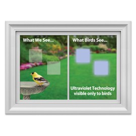 WindowAlert Classic Square Anti-Collision Decal - UV-Reflective Window Decal to Protect Wild Birds from Glass Collisions