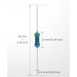 LuojinLuoda 30 Values 1% Resistor Kit Assortment with 1/4W 10 Ohm-1M Ohm Range in Pack of 600 Pieces Compliant with RoHS for Various Electronic Projects