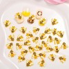 30Pcs Yellow Resin Bee Nail Charms, 3D Bumblebee Designs for